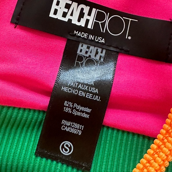 NWOT Beach Riot Eva Colorblock Bikini Top Size S $98 - Picture 5 of 6